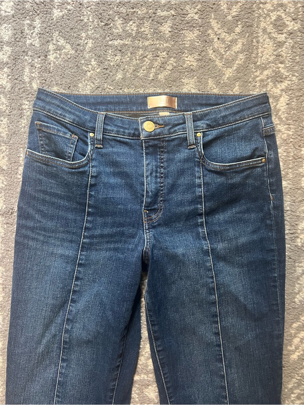 Kut from the Kloth Kelsey Fab Ab Ankle Flare Wide-Leg Jeans size 8 - Picture 4 of 12